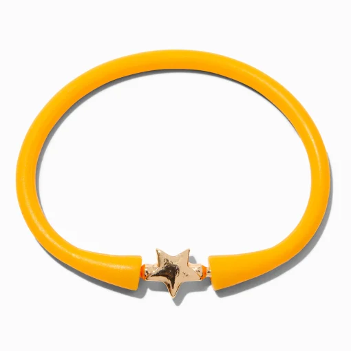 Bracelet en silicone étoile jaune