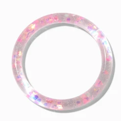 Bracelet fin bangle rempli d'eau rose Claire's Club