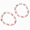 Bracelet élastique à billes Heishi blanches et roses