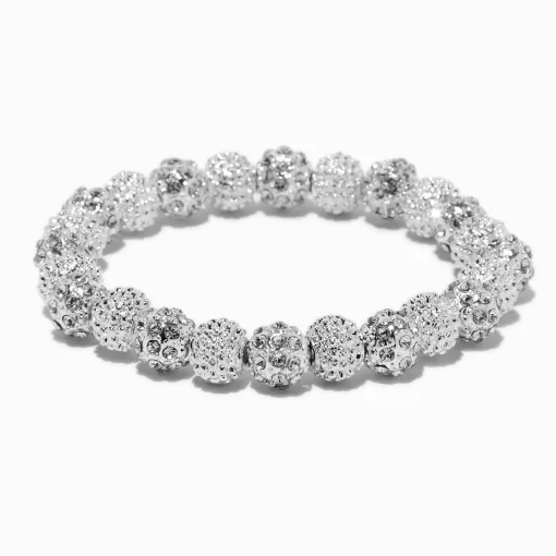 Bracelet élastique boule de feu couleur argentée