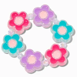 Bracelet élastique disque fleur Claire’s Club