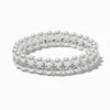 Bracelet élastique double perles d’imitation