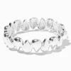 Bracelet élastique goutte couleur argentée