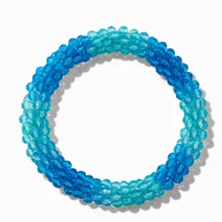 Bracelet élastique texturé bleu Claire's Club