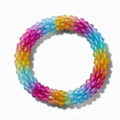 Bracelet élastique texturé arc-en-ciel Claire's Club