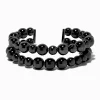 Bracelet manchette boule couleur hématite
