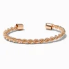 Bracelet manchette corde torsadée couleur dorée