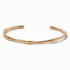 Bracelet manchette texturé basique couleur dorée