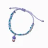 Bracelet réglable tressé breloque frappuccino