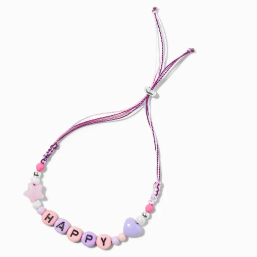 Bracelet réglable tressé « Happy»