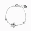 Bracelet étoile bombée couleur argentée