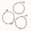 Bracelets avec breloques qui changent de couleur en fonction de l’exposition aux UV BFF cœur best friends - Lot de 3