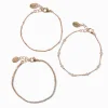 Bracelets de chaîne confetti en zircon cubique couleur dorée - Lot de 3
