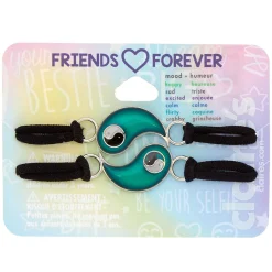 Bracelets d’humeur et d'amitié élastiques Yin Yang - Lot de 2