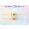 Bracelets d'humeur et d'amitié avec chaîne et tortue couleur dorée - Lot de 2