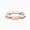 Bracelets fins bangle ressort en métaux mixtes - Lot de 2