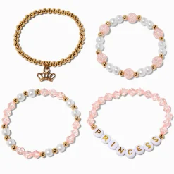 Bracelets élastiques à billes Princess Claire's Club - Lot de 4