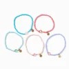 Bracelets élastiques en perles de rocaille étoiles pastel best friends - Lot de 5