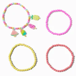 Bracelets élastiques glace à l'eau tons clairs Claire's Club - Lot de 4