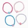 Bracelets élastiques perles de rocaille tons de joyaux holographiques Claire's Club - Lot de 4