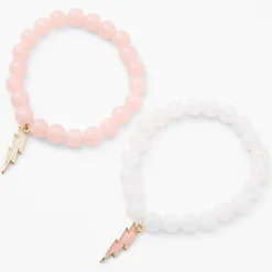 Bracelets élastiques perlés éclair - Lot de 2