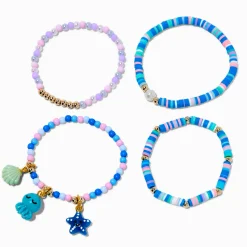 Bracelets élastiques perlés vie aquatique Claire's Club - Lot de 4
