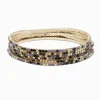 Bracelets élastiques strass iridescents opalescents - Lot de 6