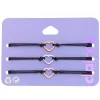Bracelets réglables cœur en métaux mixtes - Lot de 3
