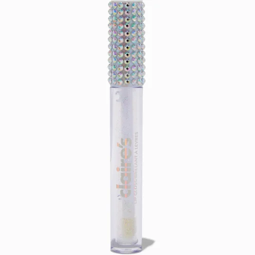 Bâtonnet de gloss à paillettes couleur argentée bling-bling