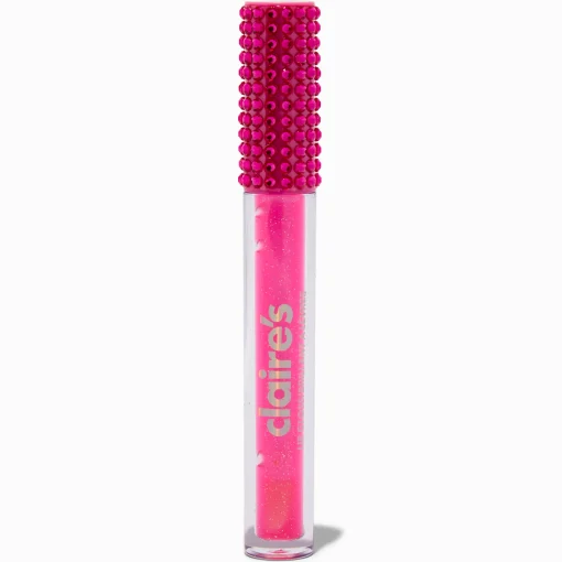 Bâtonnet de gloss à paillettes rose bling-bling