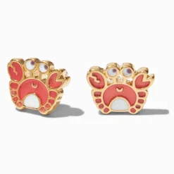 C LUXE by Claire's 18kt Gold Plated Crab Stud Earrings