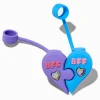 Capuchons pour pailles cœur fendu best friends - Lot de 2