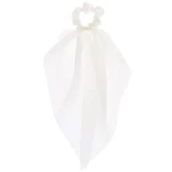 Chouchou foulard blanc de petite taille