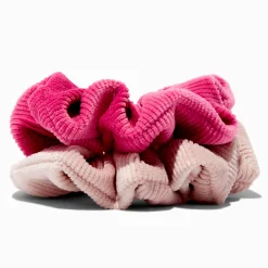 Chouchous côtelés roses - Lot de 2