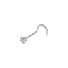 Clou de nez 20 g étoile en zircon cubique d'imitation couleur argenté