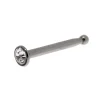 Clou de nez 0,8 mm avec strass en acier inoxydable couleur argentée