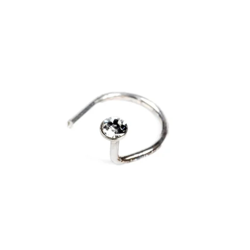 Clou de nez 0,8 mm incurvé avec strass