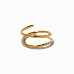 Clou de nez spirale 0,8 mm en acier inoxydable couleur dorée