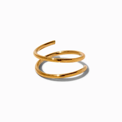 Clou de nez spirale 0,8 mm en acier inoxydable couleur dorée