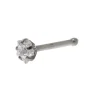 Clou de piercing de nez étoile 20 g couleur titanée et couleur argentée