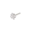 Clou d'oreille arrière plat pour piercing tragus strass 1,2 mm couleur argentée