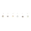 Clous de nez avec strass aux designs variés 0,6 mm - Transparent, lot de 6