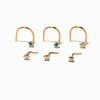 Clous de nez 0,6 mm iridescents AB couleur argentée et couleur dorée - Lot de 6