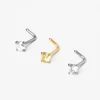 Clous de nez 0,8 mm strass et acier inoxydable en métaux mixtes - Lot de 3