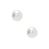 Clous d’oreille en argent avec perle d'imitation en verre 4 mm