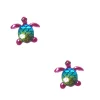 Clous d’oreilles à clip écaille de tortue holographique