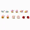 Clous d’oreilles bonbons pailletés - Lot de 6