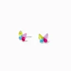 Clous d’oreilles papillons bombés arc-en-ciel