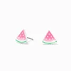 Clous d’oreilles pastèque qui changent de couleur en réaction aux UV roses