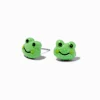 Clous d’oreilles tête de grenouille verts